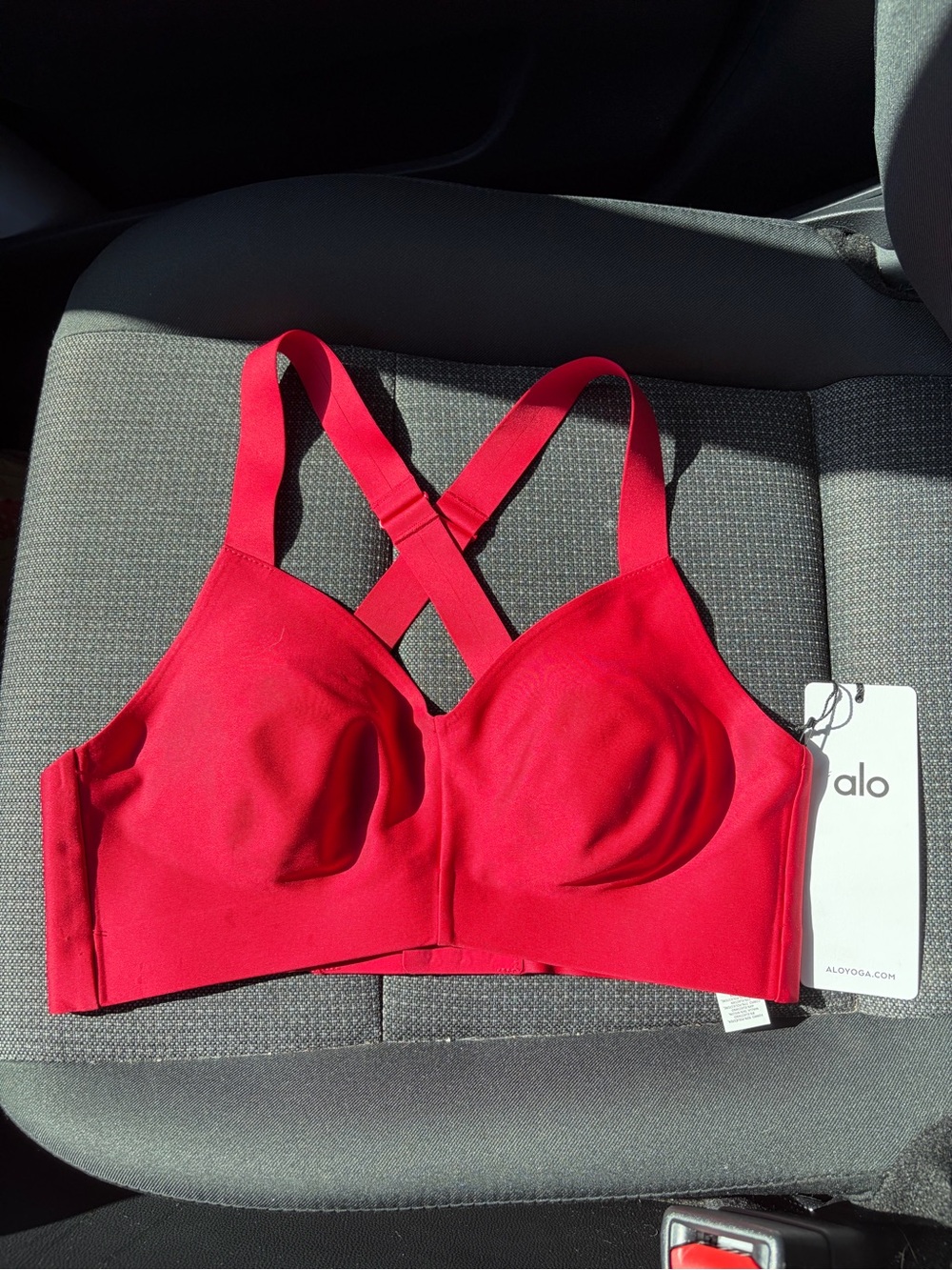ALO Yoga Bold Red Airlift Strength Bra